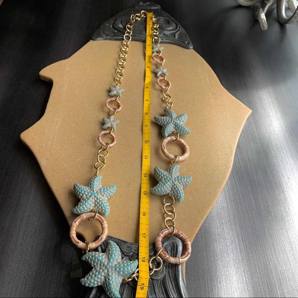 Starfish Summer Statement Necklace Adjustable - image 3